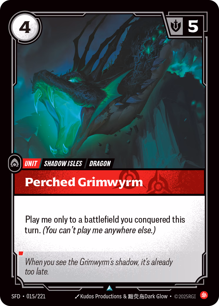 Perched Grimwyrm SFD-015/221 Riftbound card