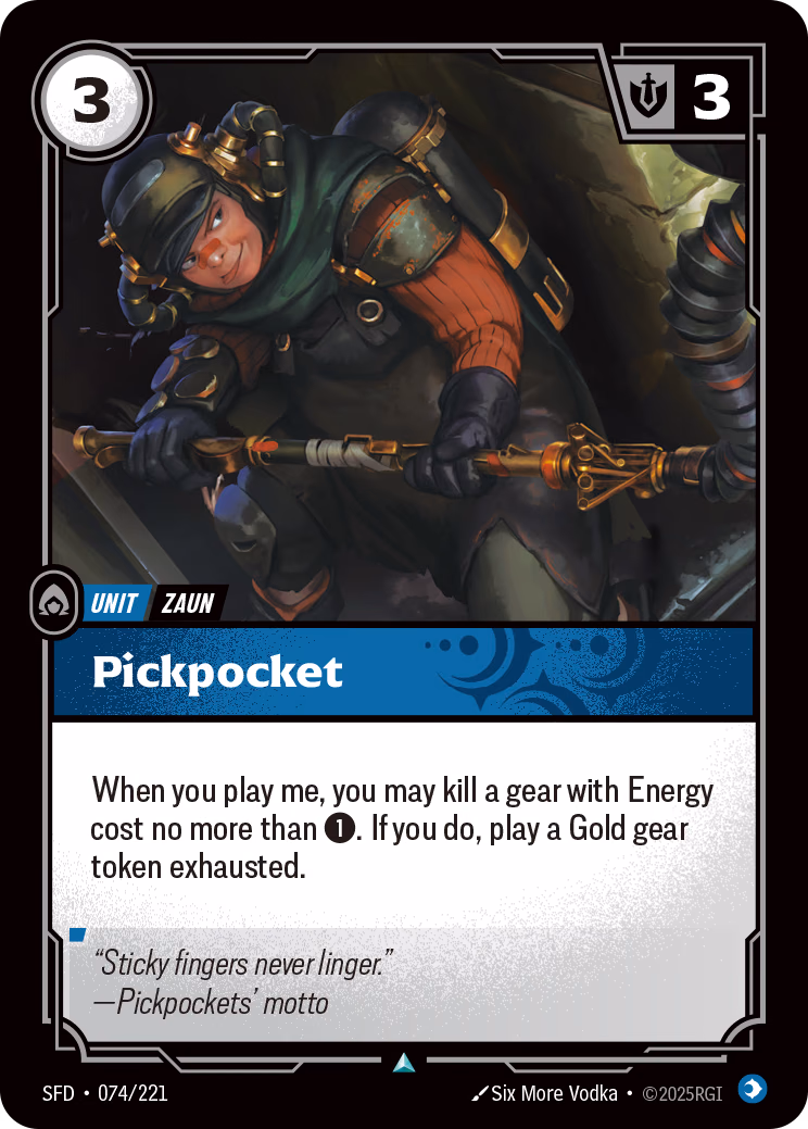 Pickpocket SFD-074/221 Riftbound card