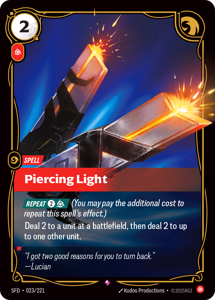 Piercing Light SFD-023/221 Riftbound card
