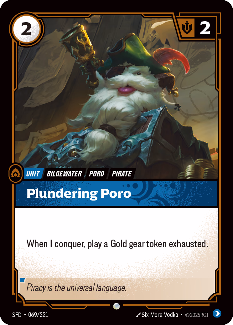 Plundering Poro SFD-069/221 Riftbound card