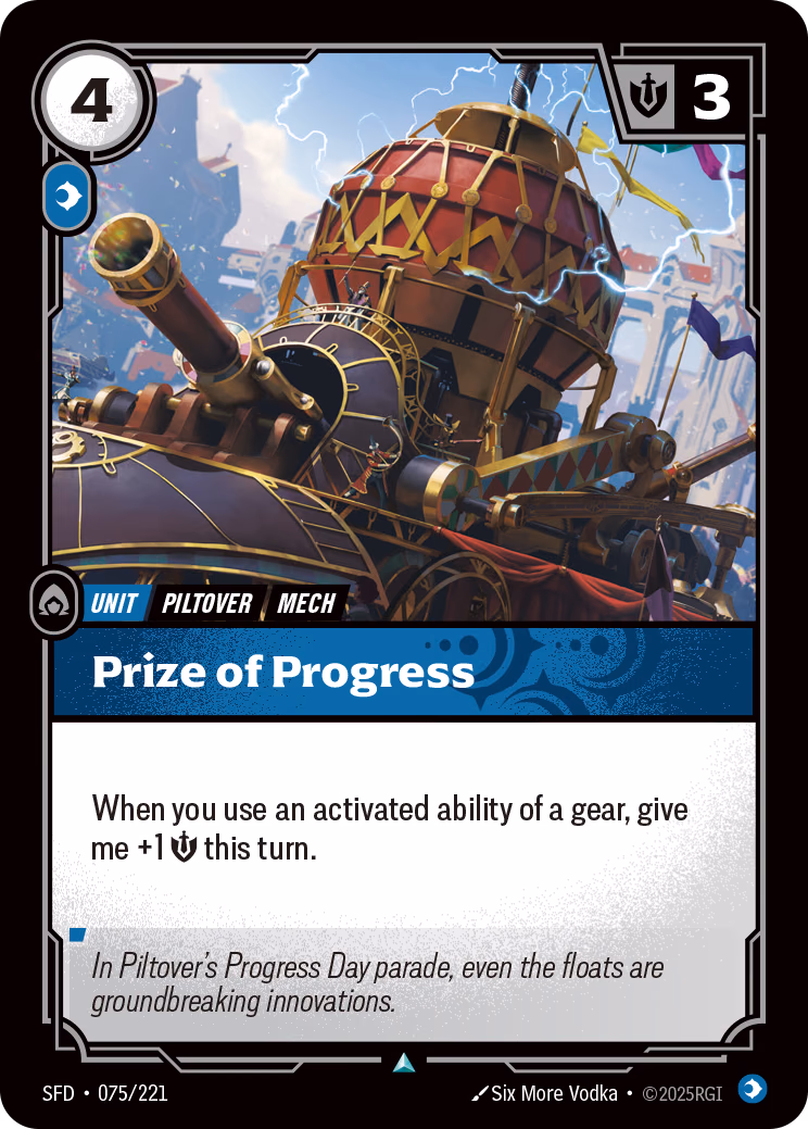 Prize of Progress SFD-075/221 Riftbound card
