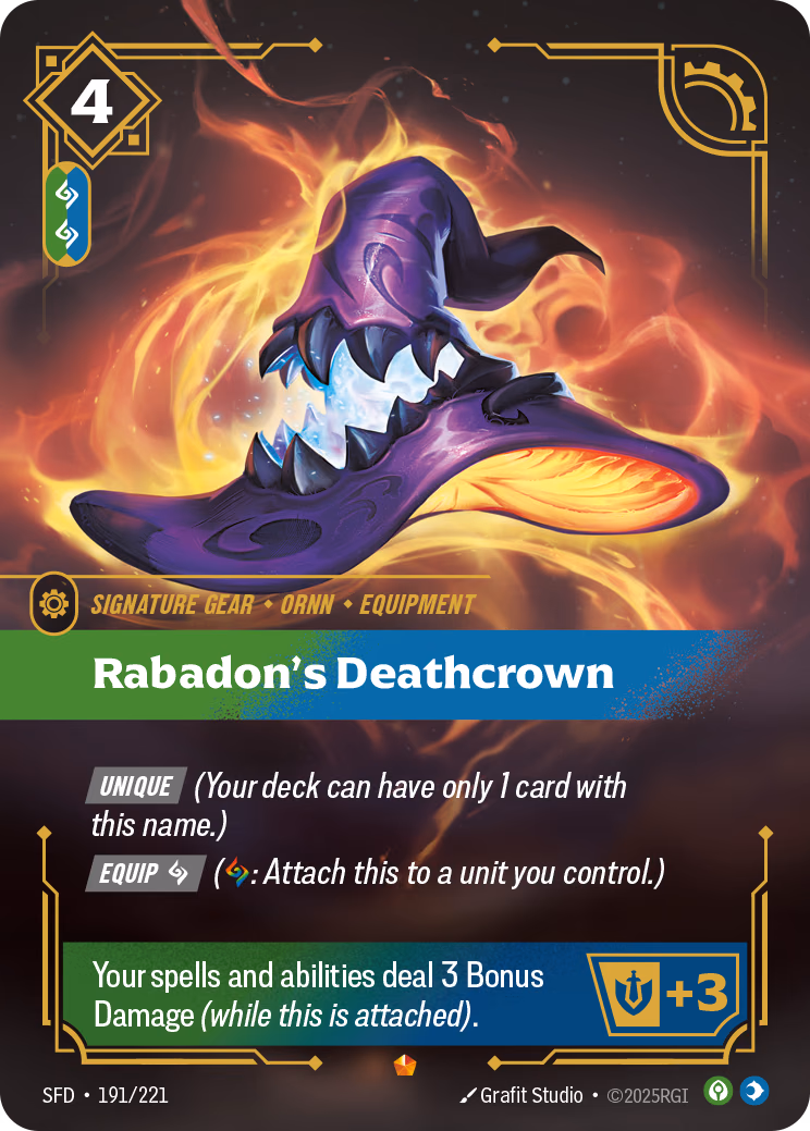 Rabadon's Deathcrown SFD-191/221 Riftbound card