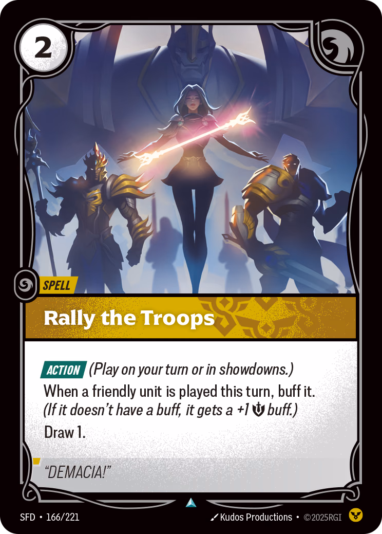 Rally the Troops SFD-166/221 Riftbound card