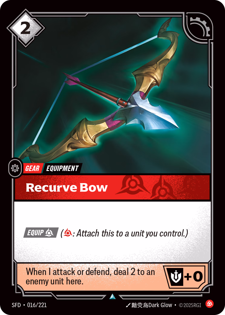 Recurve Bow SFD-016/221 Riftbound card