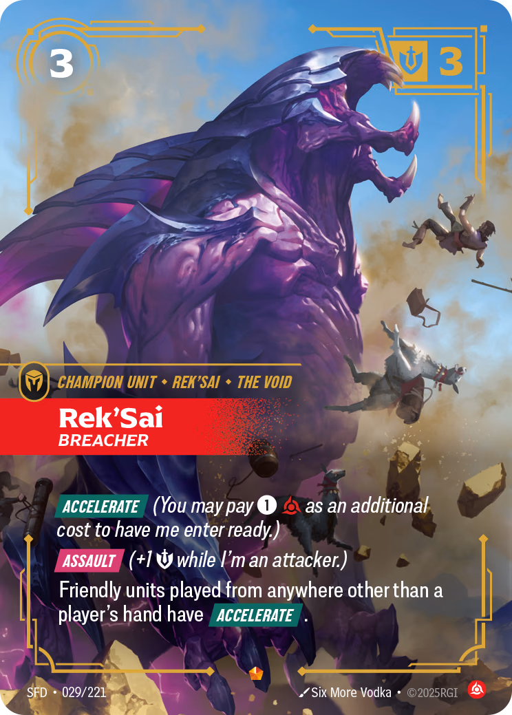 Rek'Sai, Breacher SFD-029/221 Riftbound card