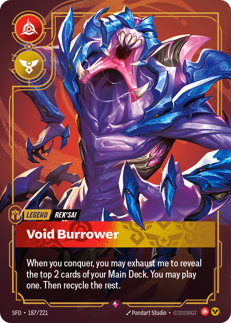 Rek'Sai, Void Burrower SFD-187/221 Riftbound card
