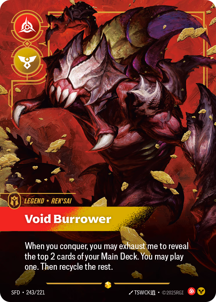Rek'Sai, Void Burrower SFD-243/221 Riftbound card