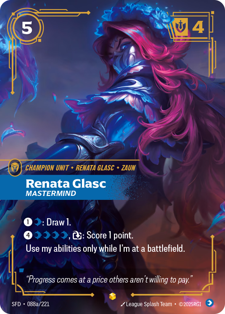 Renata Glasc, Mastermind SFD-088a/221 Riftbound card