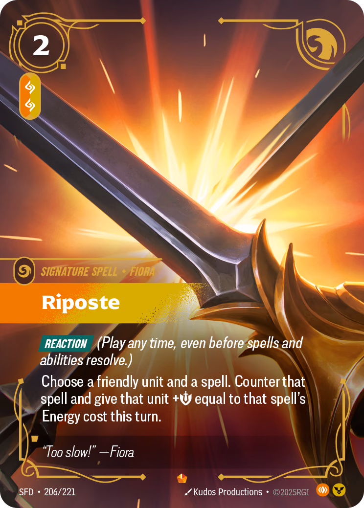 Riposte SFD-206/221 Riftbound card