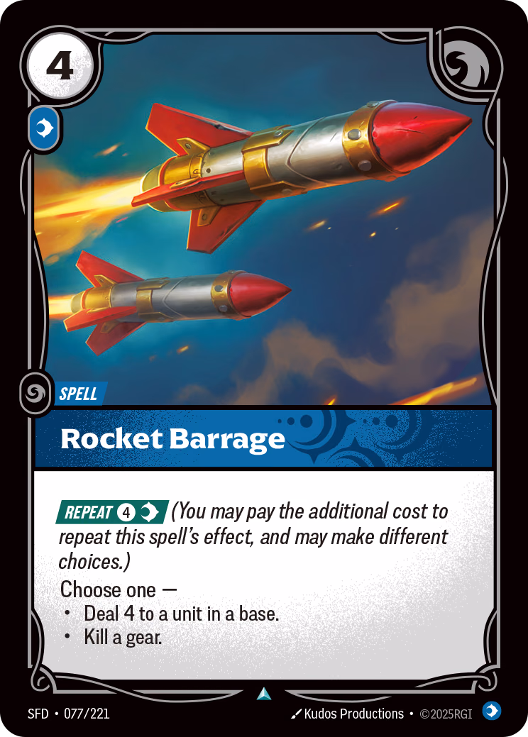 Rocket Barrage SFD-077/221 Riftbound card