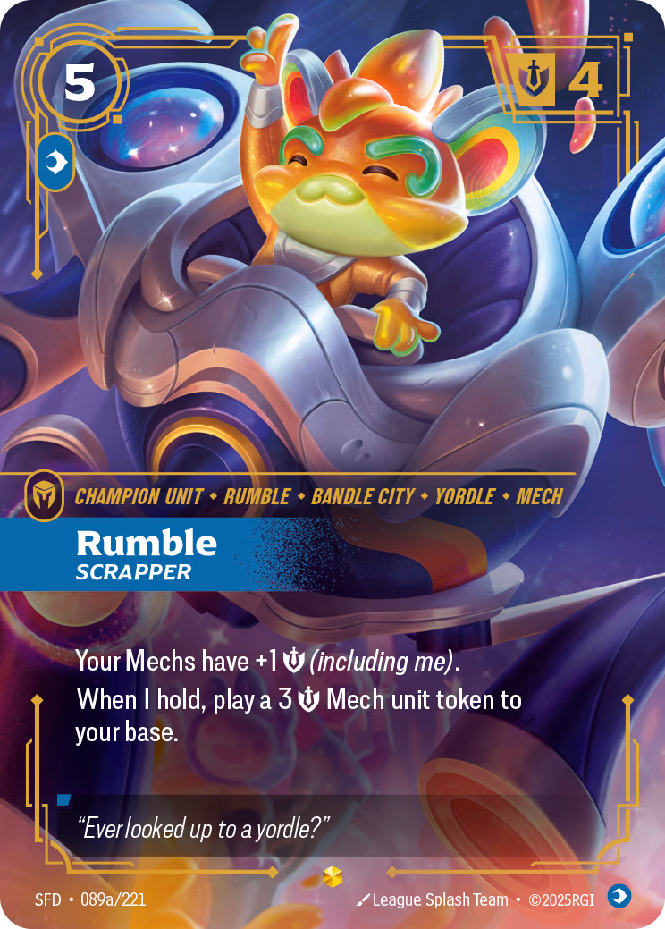 Rumble, Scrapper SFD-089a/221 Riftbound card