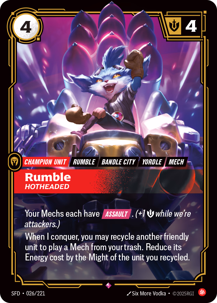 Rumble SFD-026/221 Riftbound card