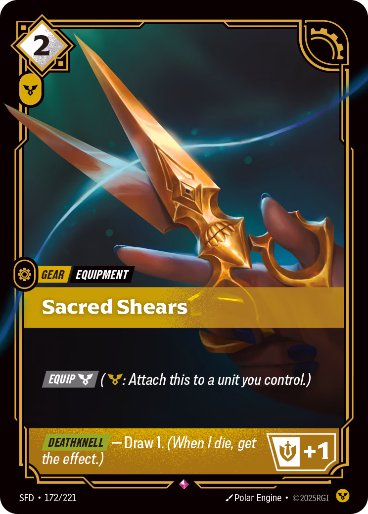 Sacred Shears SFD-172/221 Riftbound card