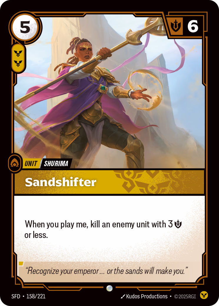 Sandshifter SFD-158/221 Riftbound card
