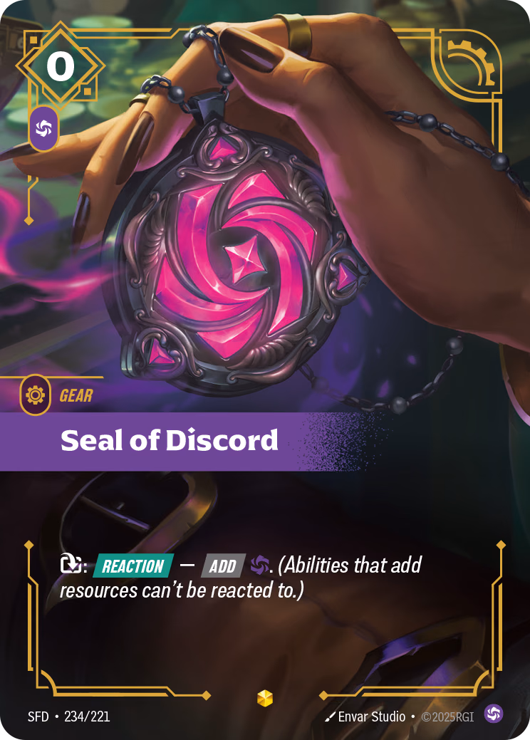 Seal of Discord SFD-234/221 Riftbound card