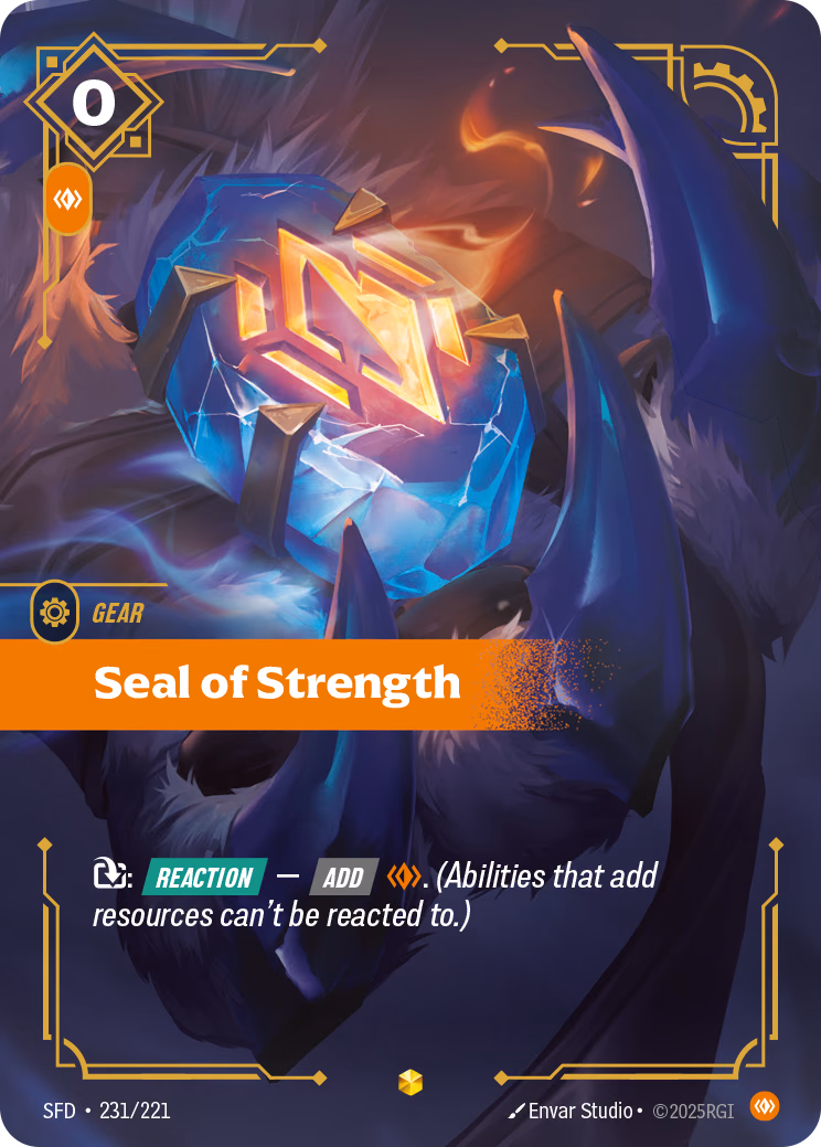 Seal of Strength SFD-231/221 Riftbound card