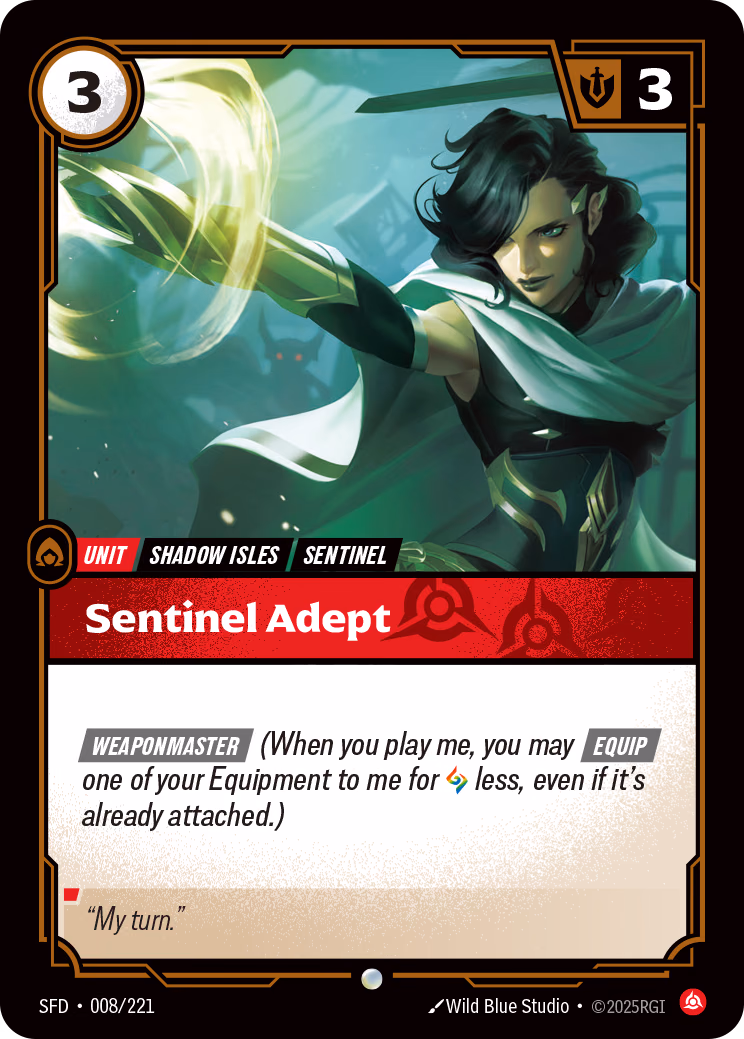 Sentinel Adept SFD-008/221 Riftbound card