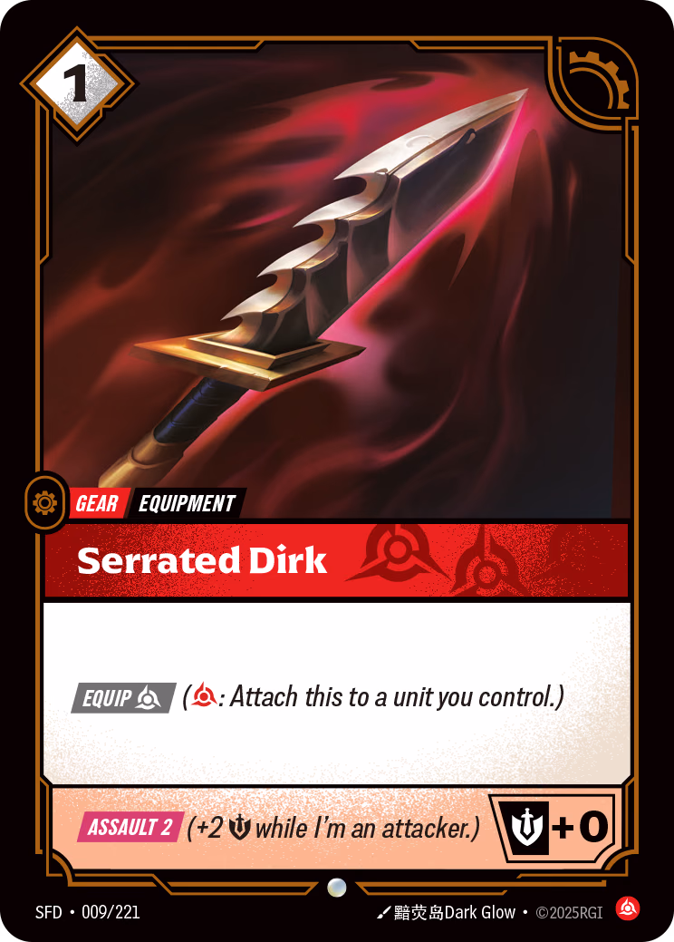Serrated Dirk SFD-009/221 Riftbound card