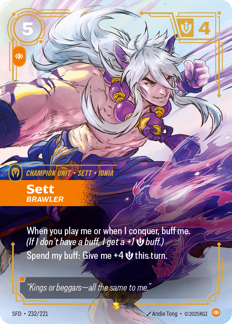 Sett, Brawler SFD-232/221 Riftbound card