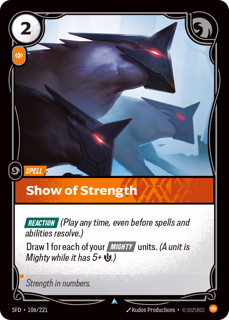 Show of Strength SFD-106/221 Riftbound card