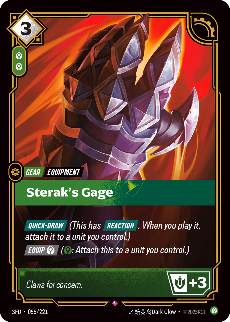 Sterak's Gage SFD-056/221 Riftbound card