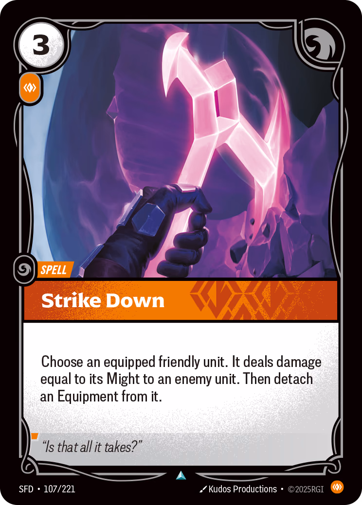 Strike Down SFD-107/221 Riftbound card
