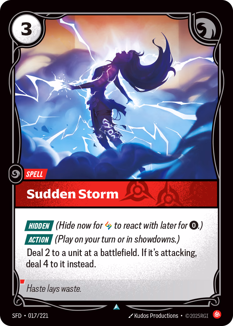 Sudden Storm SFD-017/221 Riftbound card
