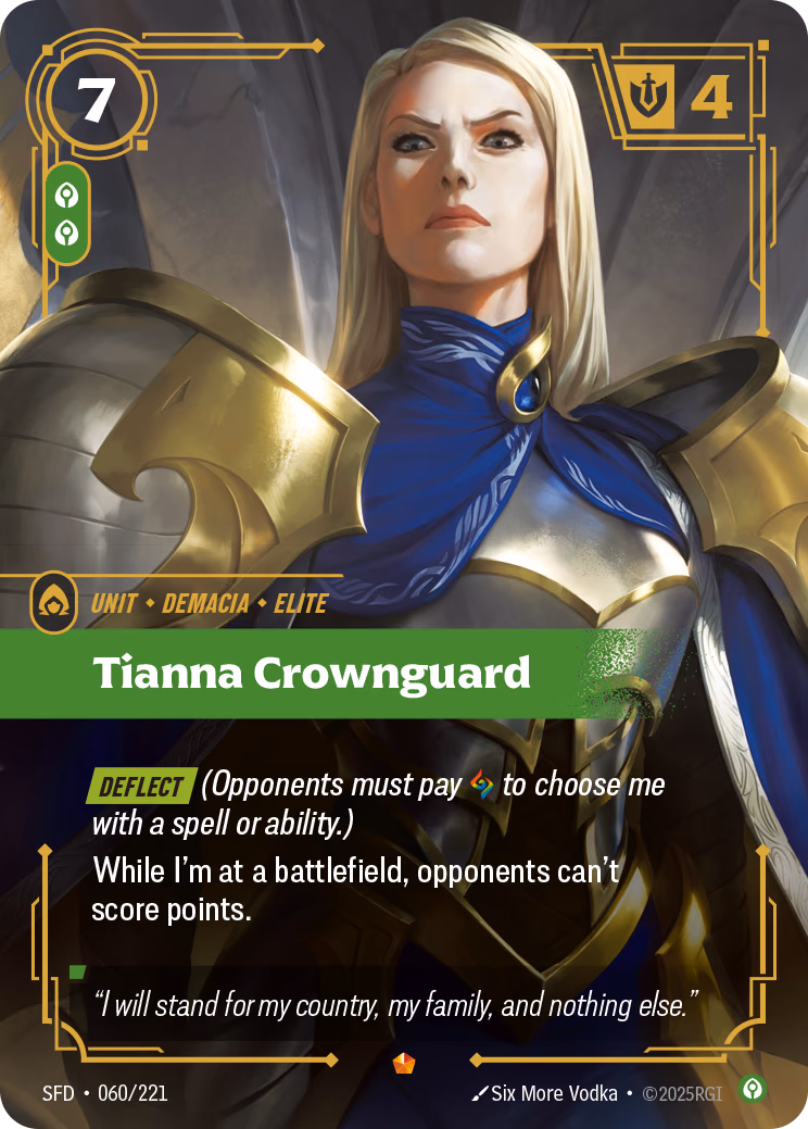 Tianna Crownguard SFD-060/221 Riftbound card