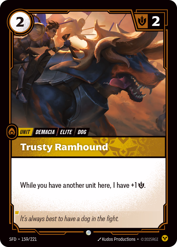 Trusty Ramhound SFD-159/221 Riftbound card