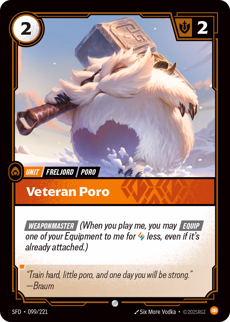 Veteran Poro SFD-099/221 Riftbound card