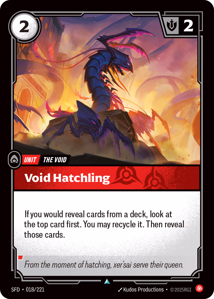 Void Hatchling SFD-018/221 Riftbound card