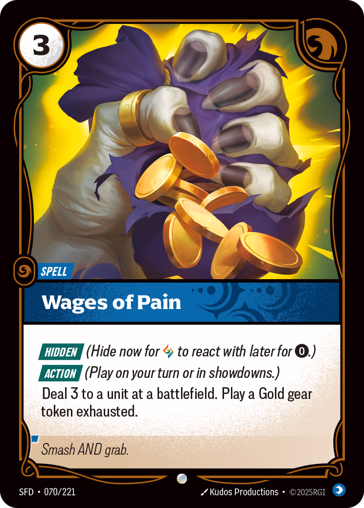 Wages of Pain SFD-070/221 Riftbound card