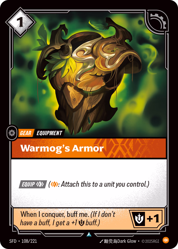 Warmog's Armor SFD-108/221 Riftbound card