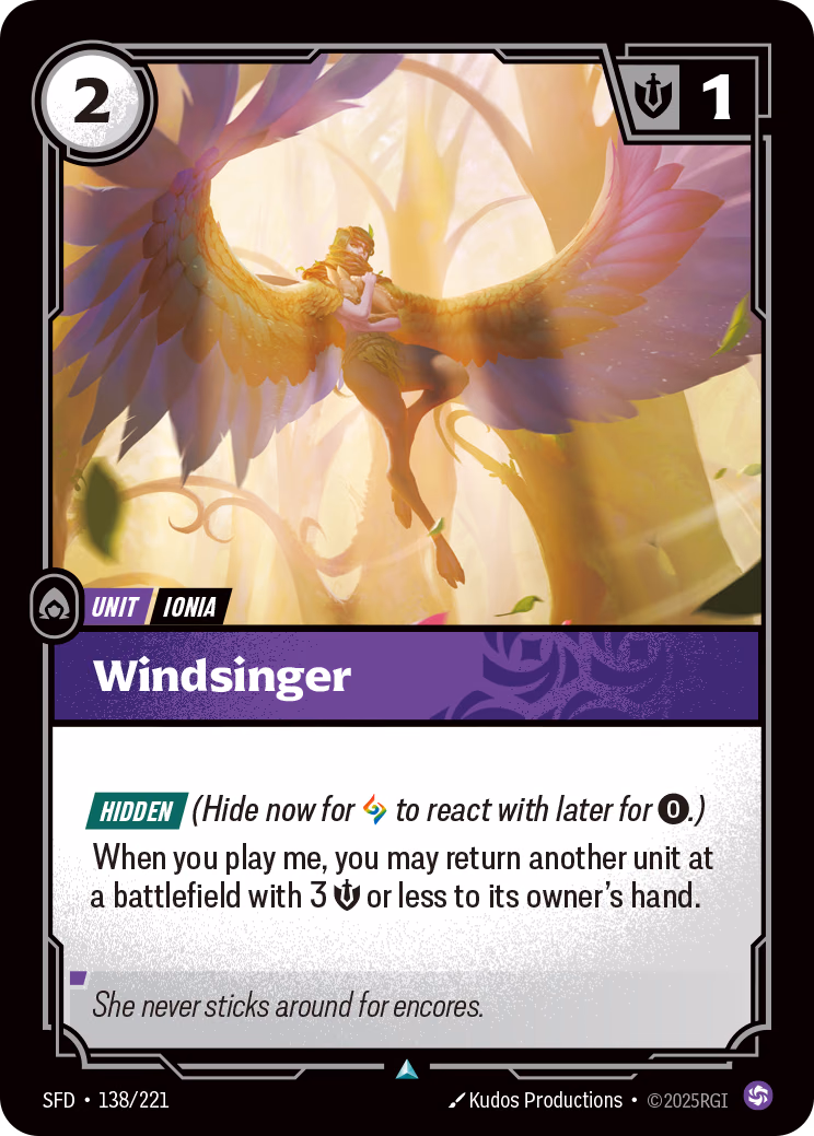 Windsinger SFD-138/221 Riftbound card