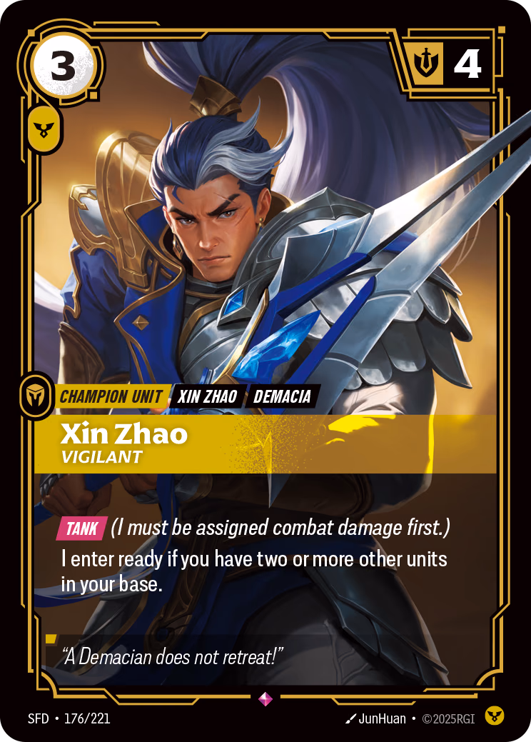 Xin Zhao SFD-176/221 Riftbound card