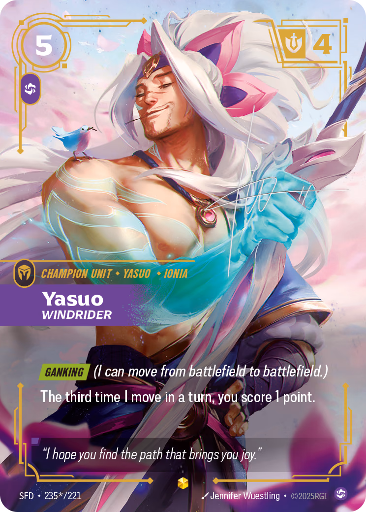 Yasuo SFD-235*/221 Riftbound card