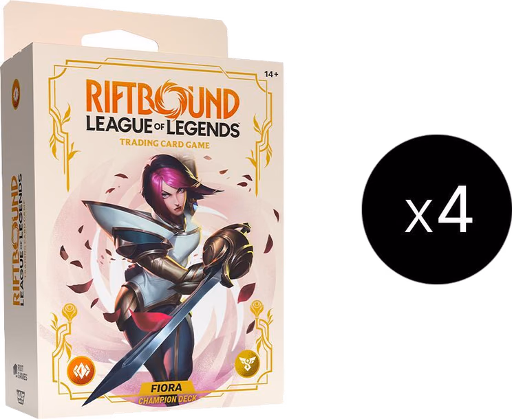 Riftbound Spiritforged Champion Deck (Fiora) Display