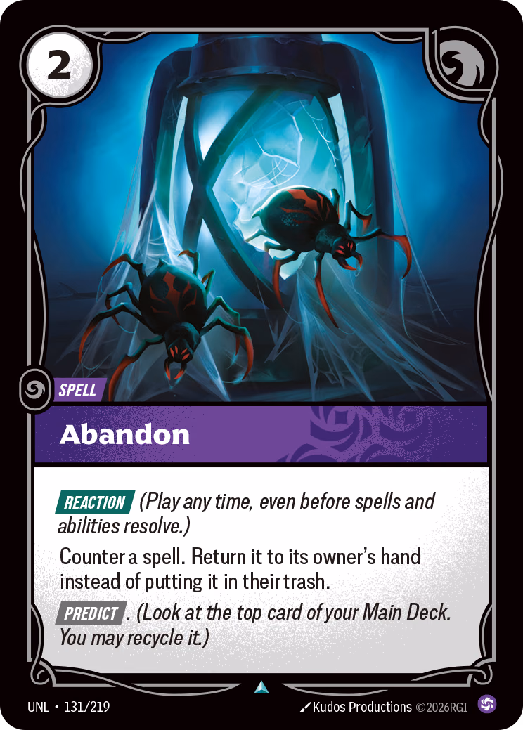Abandon UNL-131/219 Riftbound card