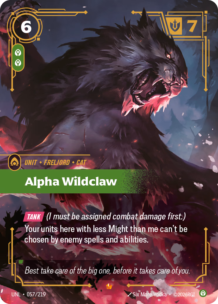 Alpha Wildclaw UNL-057/219 Riftbound card
