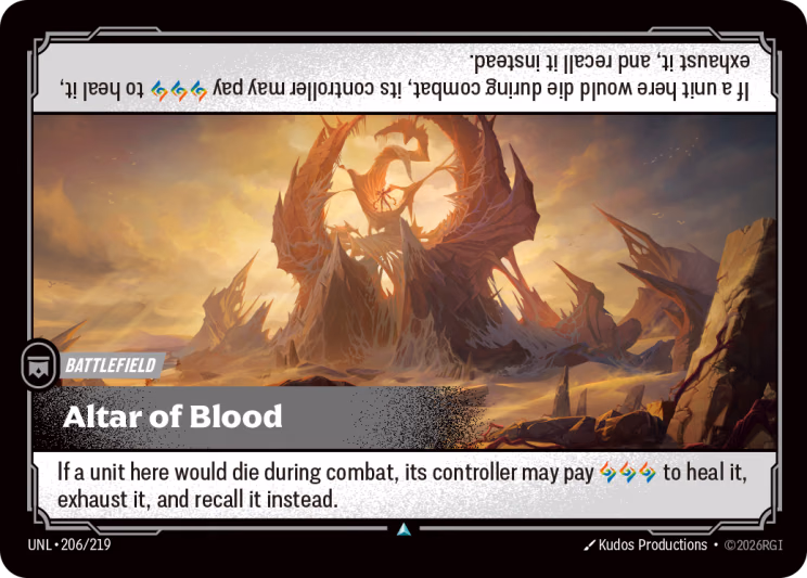 Altar of Blood UNL-206/219 Riftbound card