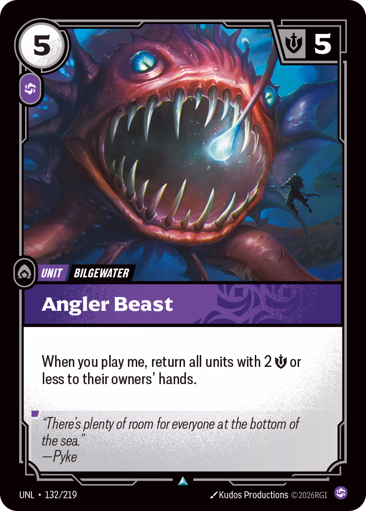 Angler Beast UNL-132/219 Riftbound card