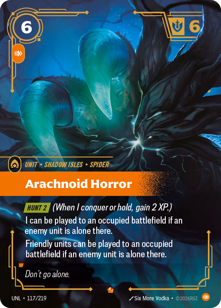 Arachnoid Horror UNL-117/219 Riftbound card