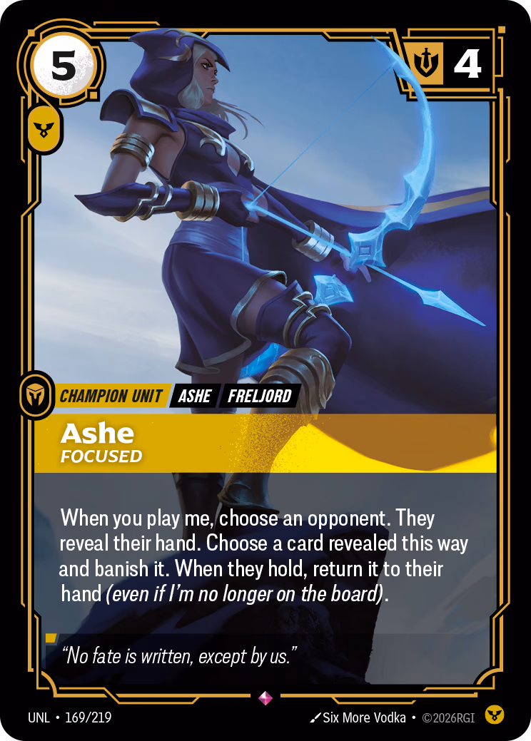 Ashe UNL-169/219 Riftbound card