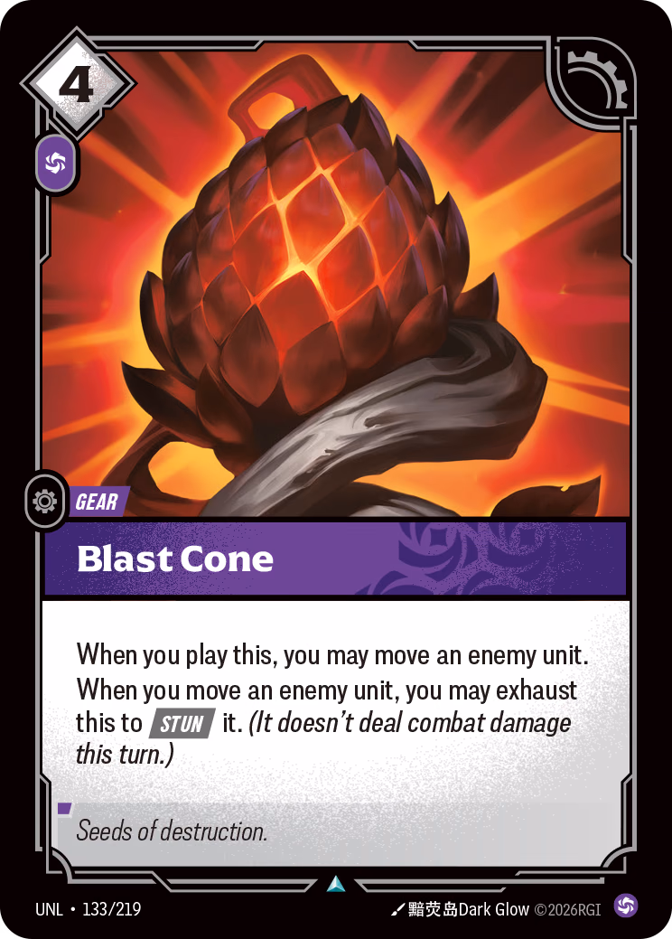Blast Cone UNL-133/219 Riftbound card