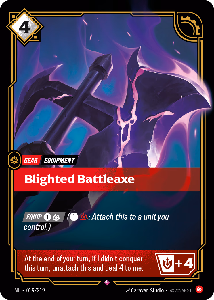 Blighted Battleaxe UNL-019/219 Riftbound card