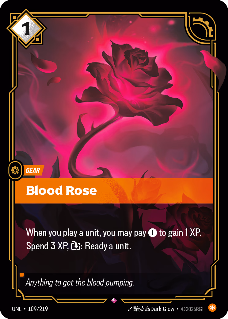 Blood Rose UNL-109/219 Riftbound card