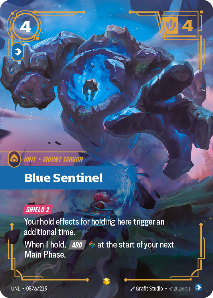 Blue Sentinel UNL-087a/219 Riftbound card