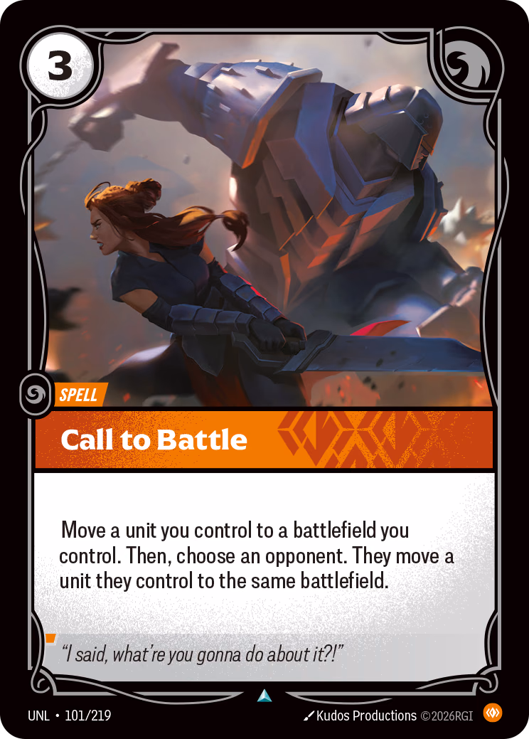 Call to Battle UNL-101/219 Riftbound card
