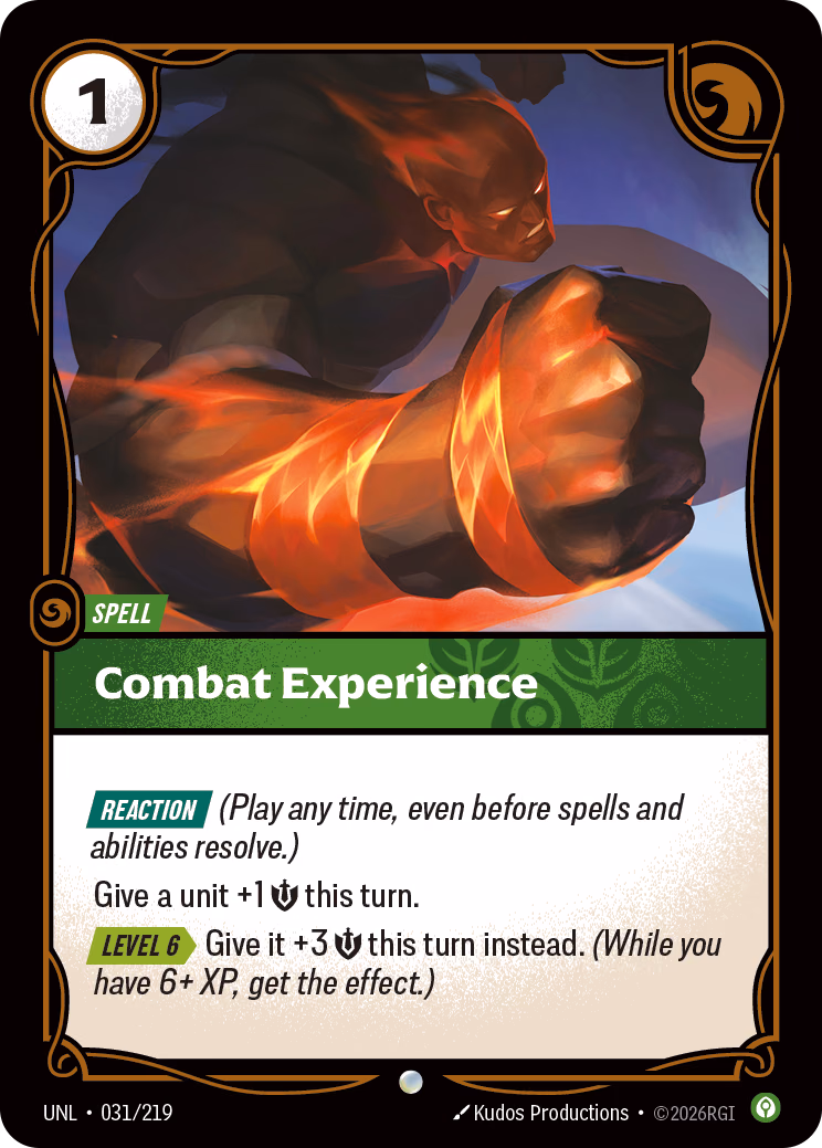 Combat Experience UNL-031/219 Riftbound card