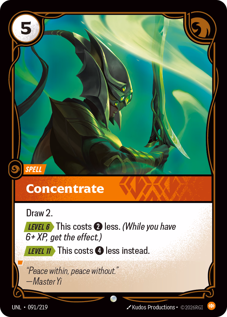 Concentrate UNL-091/219 Riftbound card